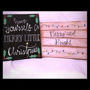 Hand Painted Christmas Canvas